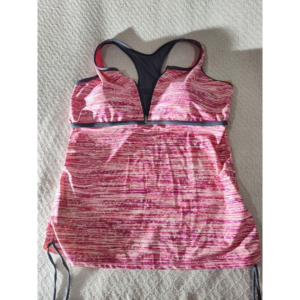 Free Country Shirt Top Exercise Wear Active Pink Women's Inlay Padded Bra  (1037